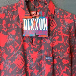 Screech Retro Print Fabulous short sleeved button up Dixxon